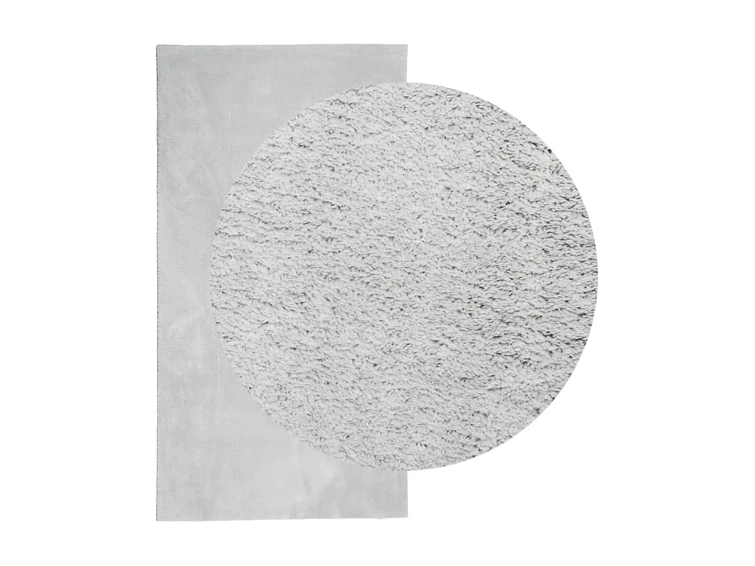 Tapis HUARTE à poils courts doux et lavable gris 60x110 cm