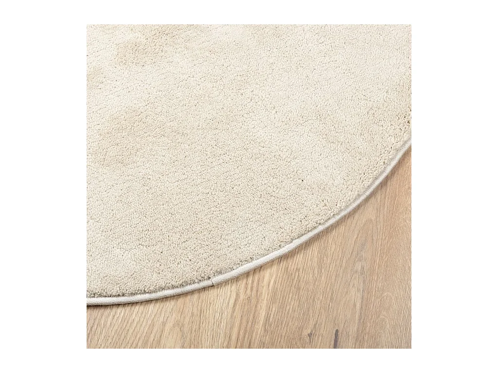 OVIEDO kortpolig beige vloerkleed Ø 200 cm