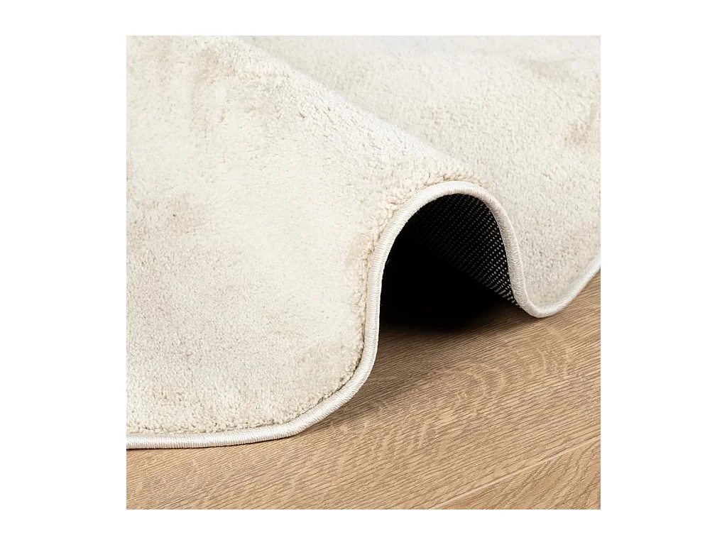 OVIEDO kortpolig beige vloerkleed Ø 200 cm