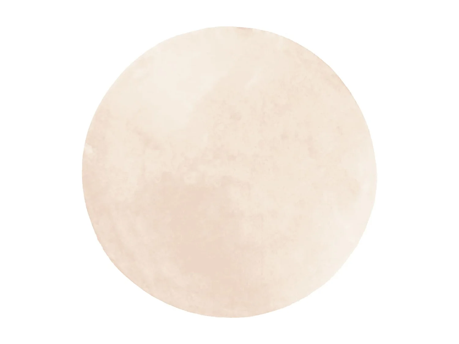 Tappeto HUARTE con pelo corto morbido e lavabile in beige, Ø 80 cm