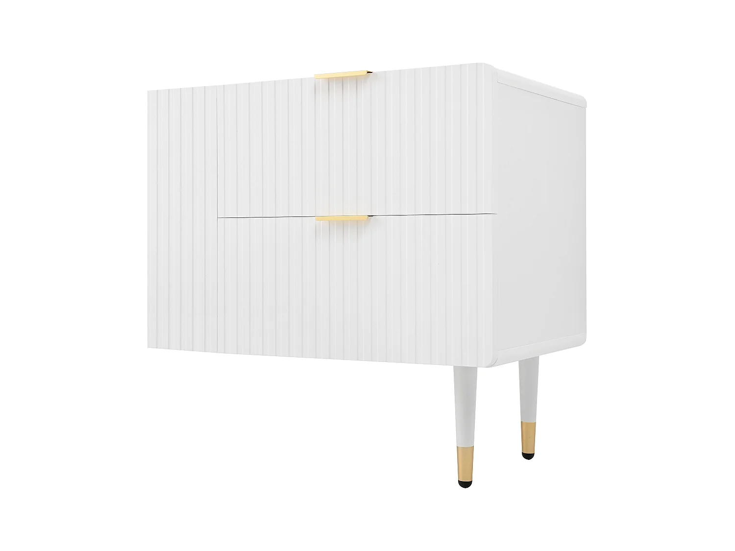 Mobile TV moderno - 170 x 35,5 x 55 cm - con 2 cassetti + 3 ante - piedini regolabili - MDF - bianco