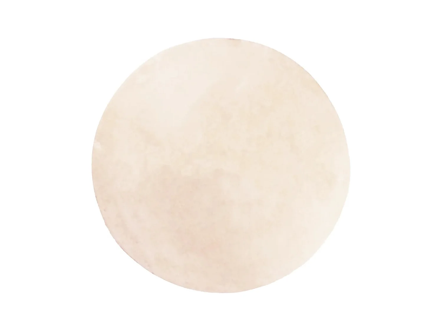 Tapis HUARTE à poils courts doux et lavable beige Ø 160 cm