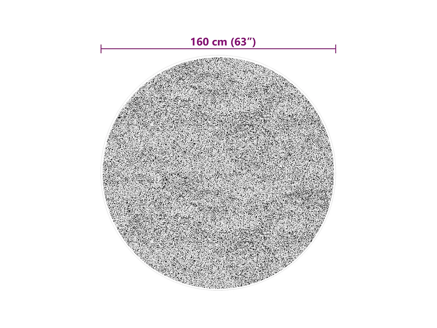 Tapis HUARTE à poils courts doux et lavable beige Ø 160 cm