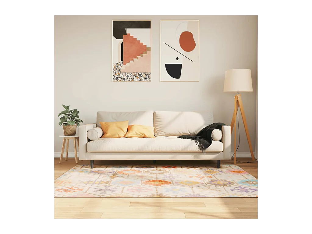 Tapis lavable multicolore 120x180 cm antidérapant