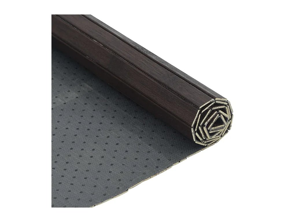Tapis rectangulaire marron foncé 60x300 cm bambou