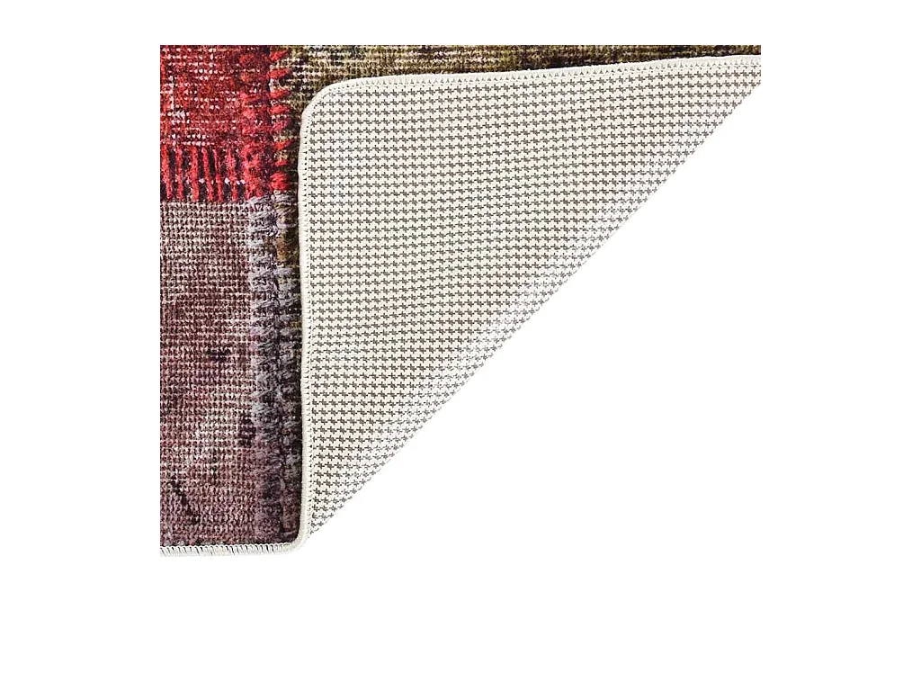 Wasbaar meerkleurig patchwork vloerkleed 150x230 cm antislip