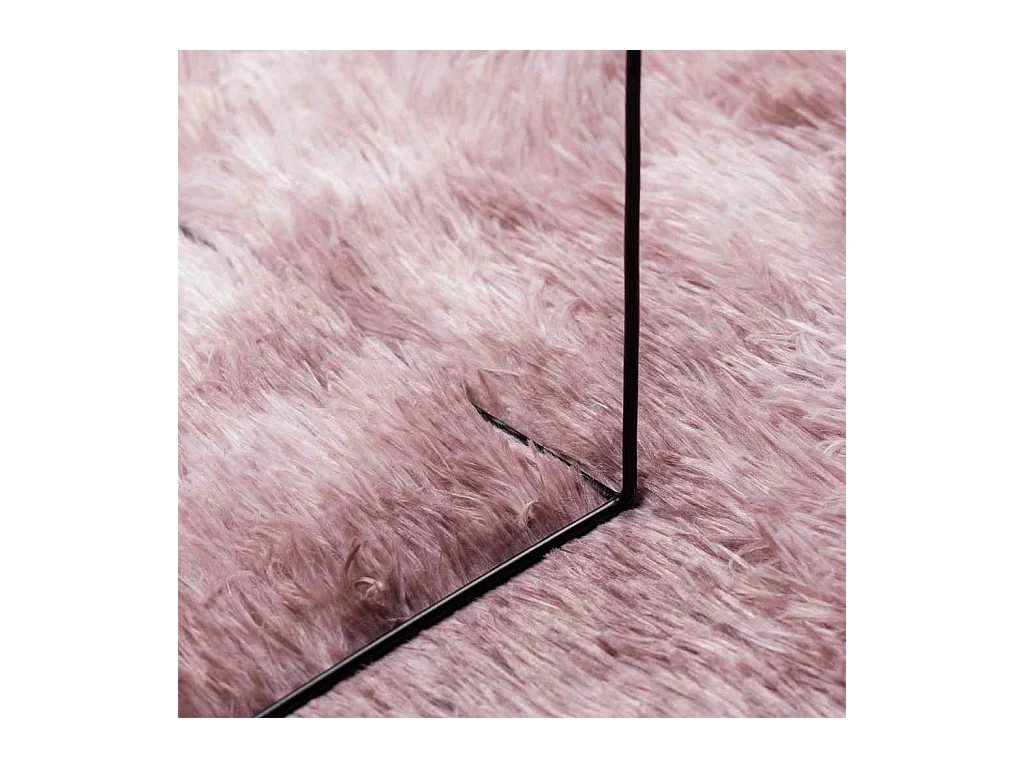 Alfombra NAVARRA Shaggy Rosa Empolvado 120x120 cm