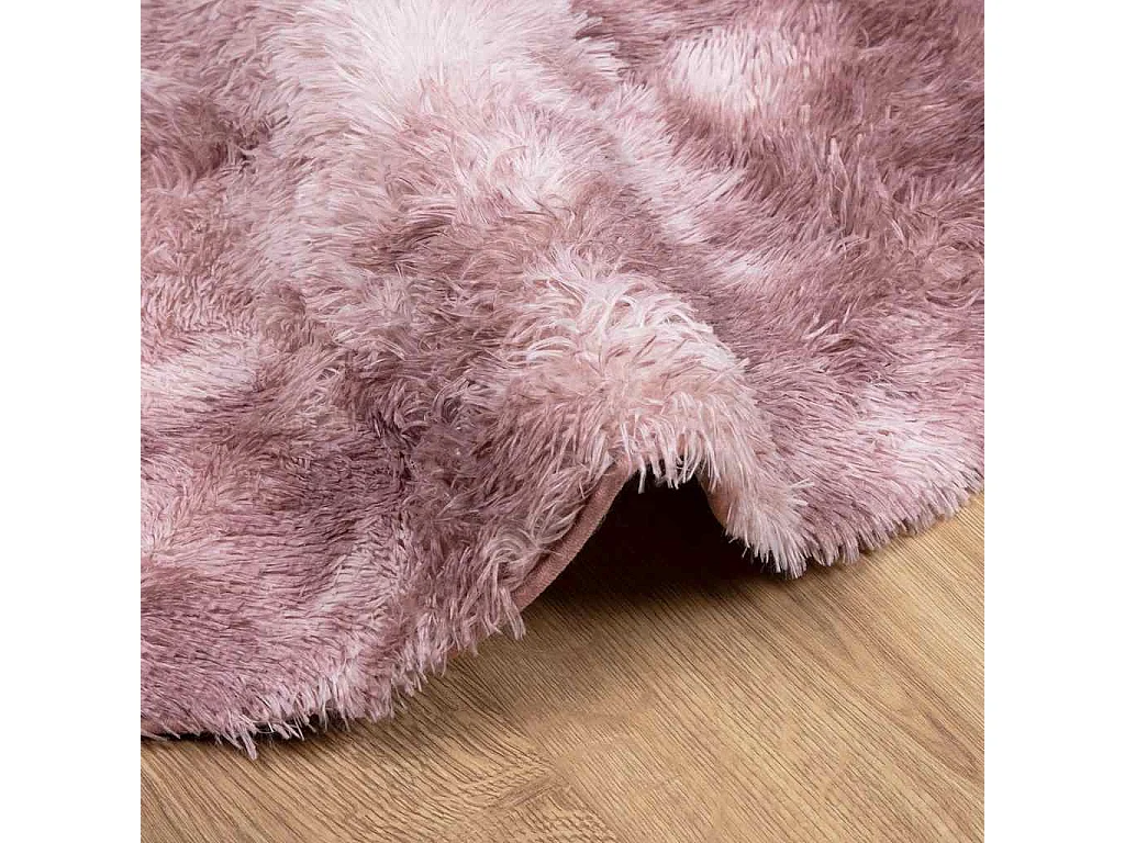Tappeto Shaggy NAVARRA Rosa Cipria 120x120 cm