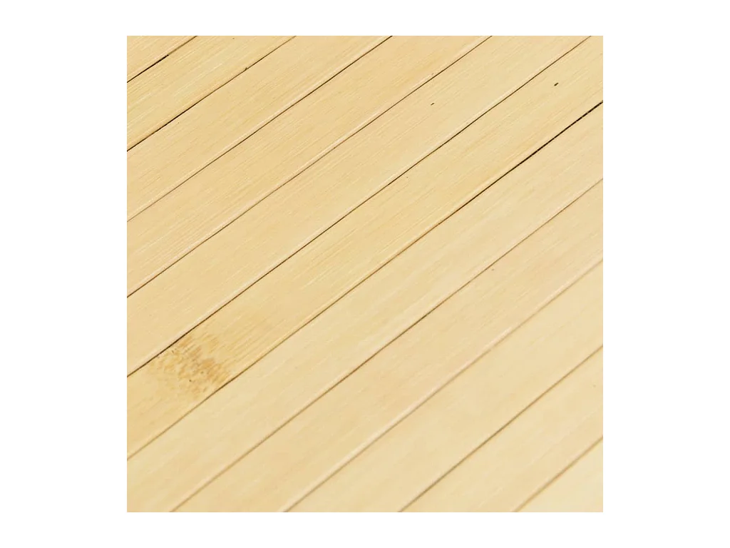 Tapis rectangulaire naturel clair 70x200 cm bambou