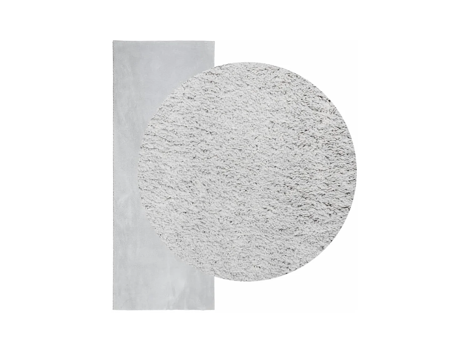 HUARTE weicher und waschbarer Kurzflorteppich in Grau 80x200 cm