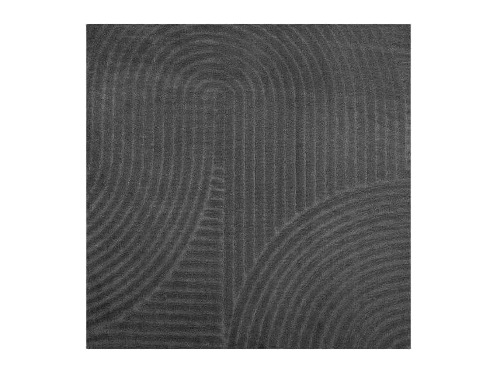 Alfombra IZA de pelo corto de estilo escandinavo en color antracita Ø 80 cm