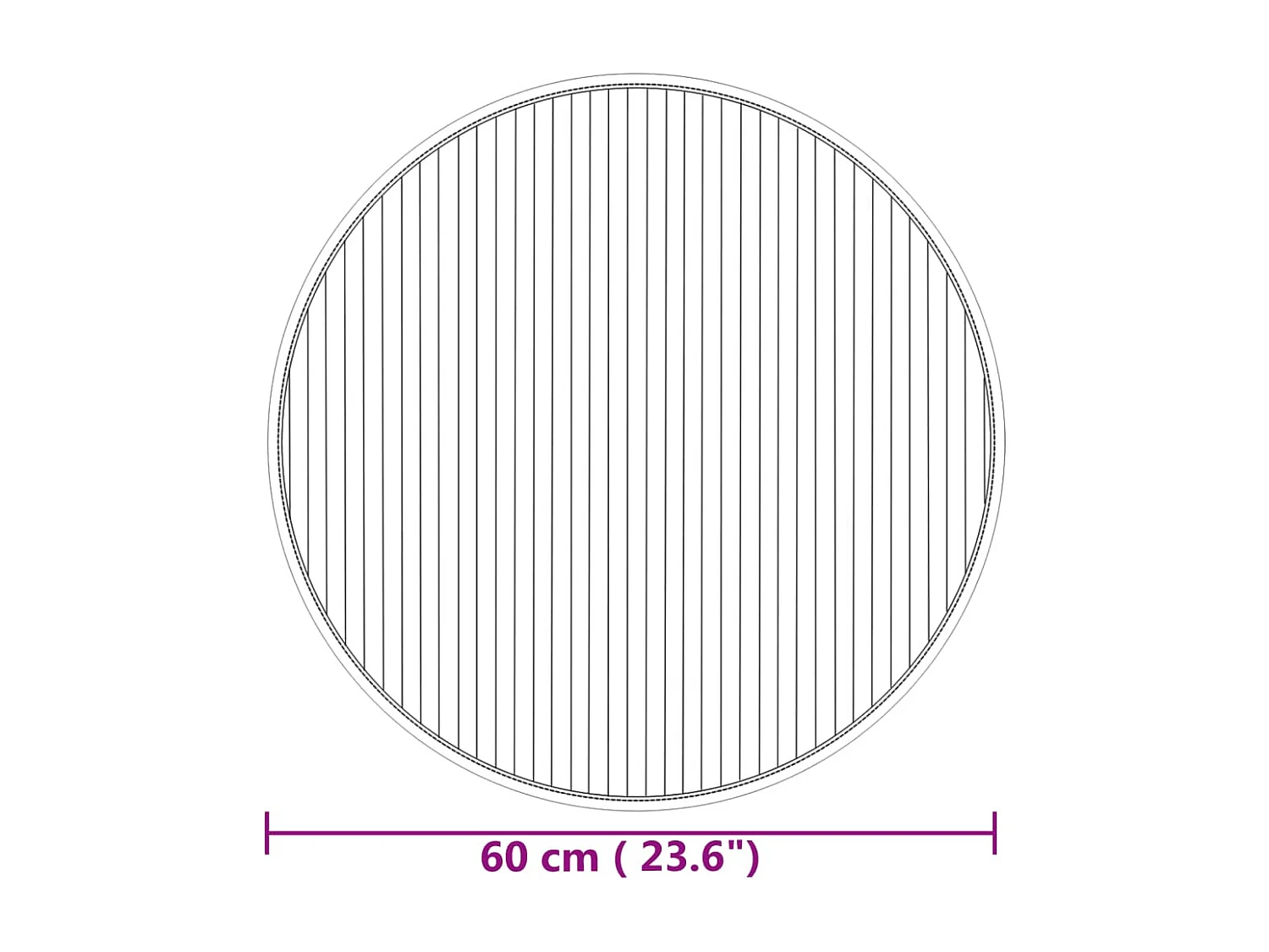 Tapis rond naturel 60 cm bambou