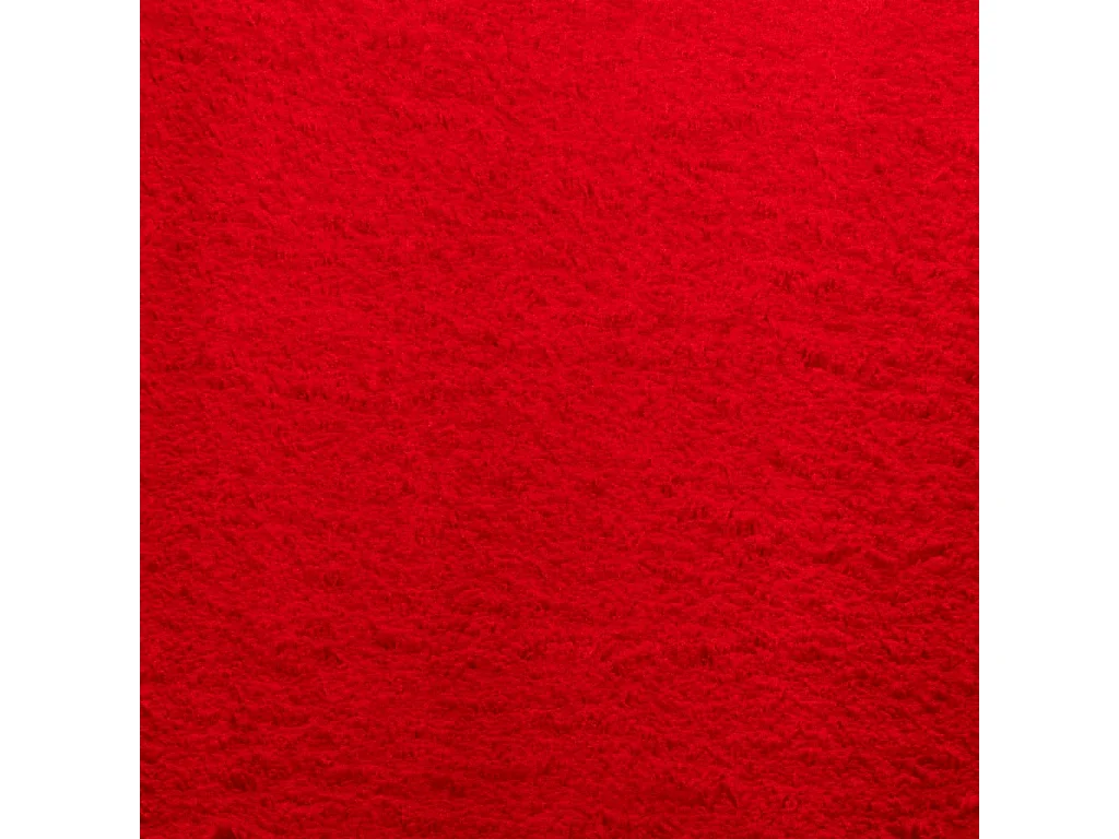 Alfombra HUARTE de pelo corto suave y lavable roja 140x200 cm