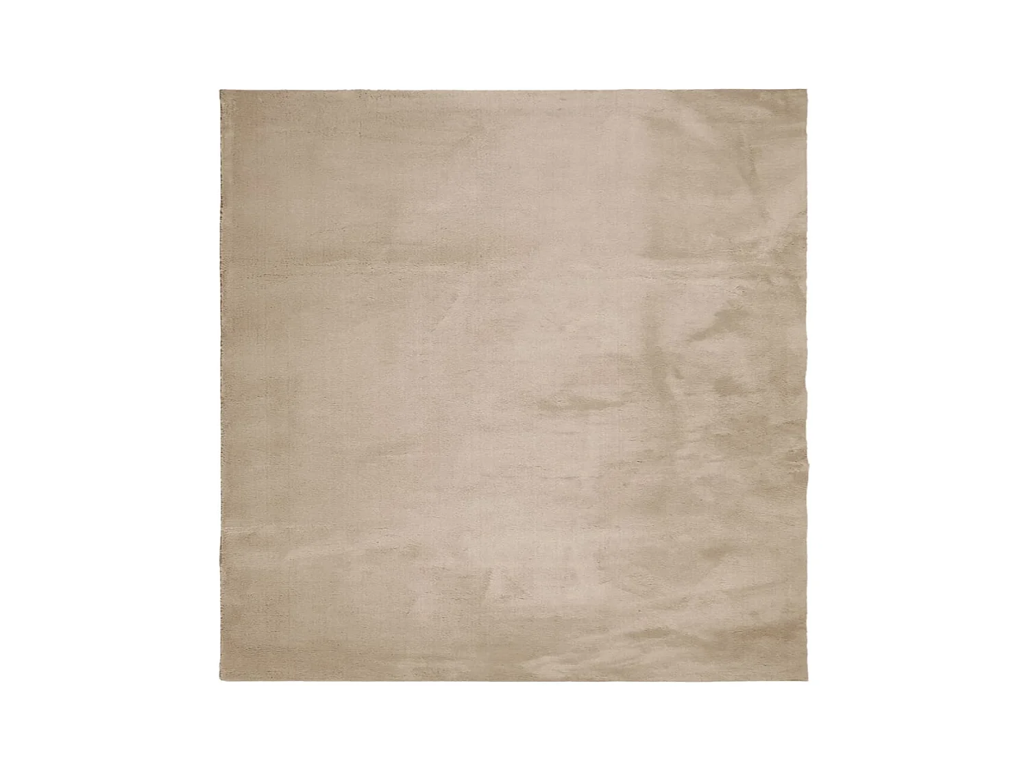 Alfombra HUARTE de pelo corto suave y lavable arena 200x200 cm