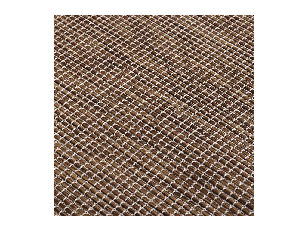 Platgeweven buitenkleed 200x280 cm Bruin