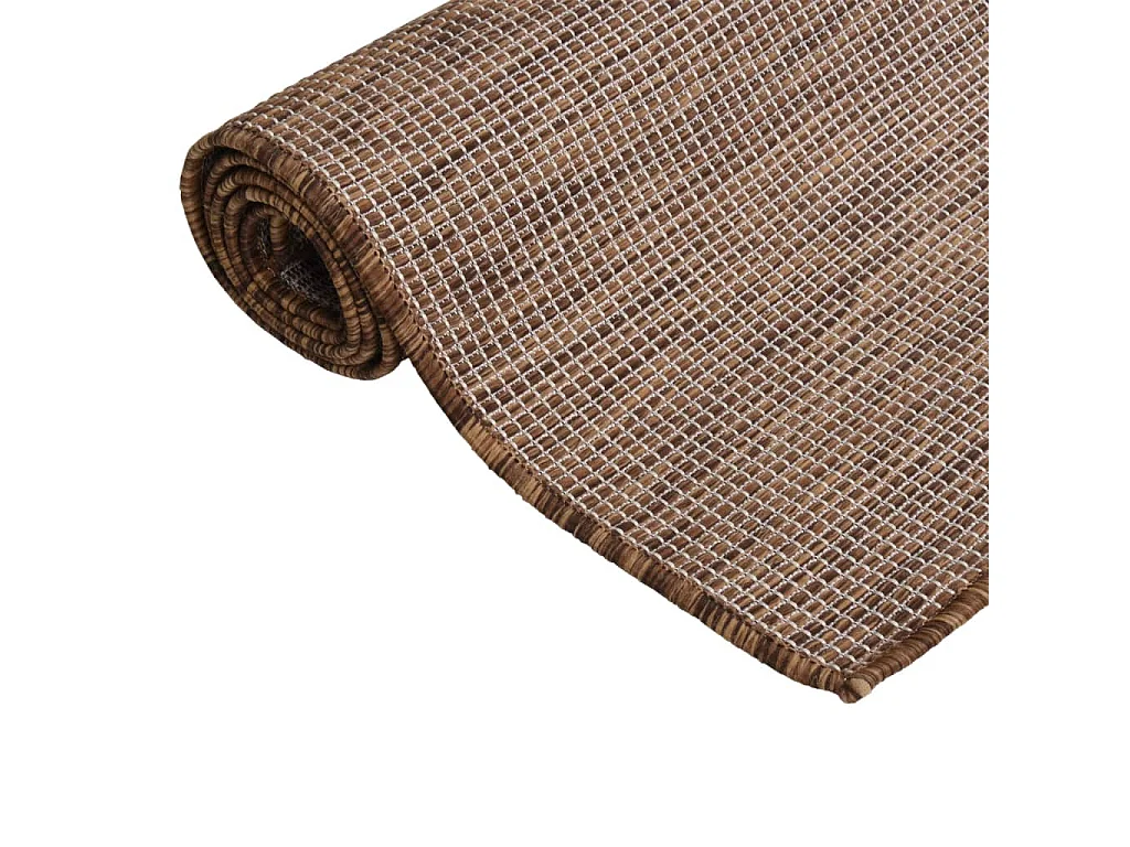 Alfombra de exterior de tejido plano 200x280 cm Marrón