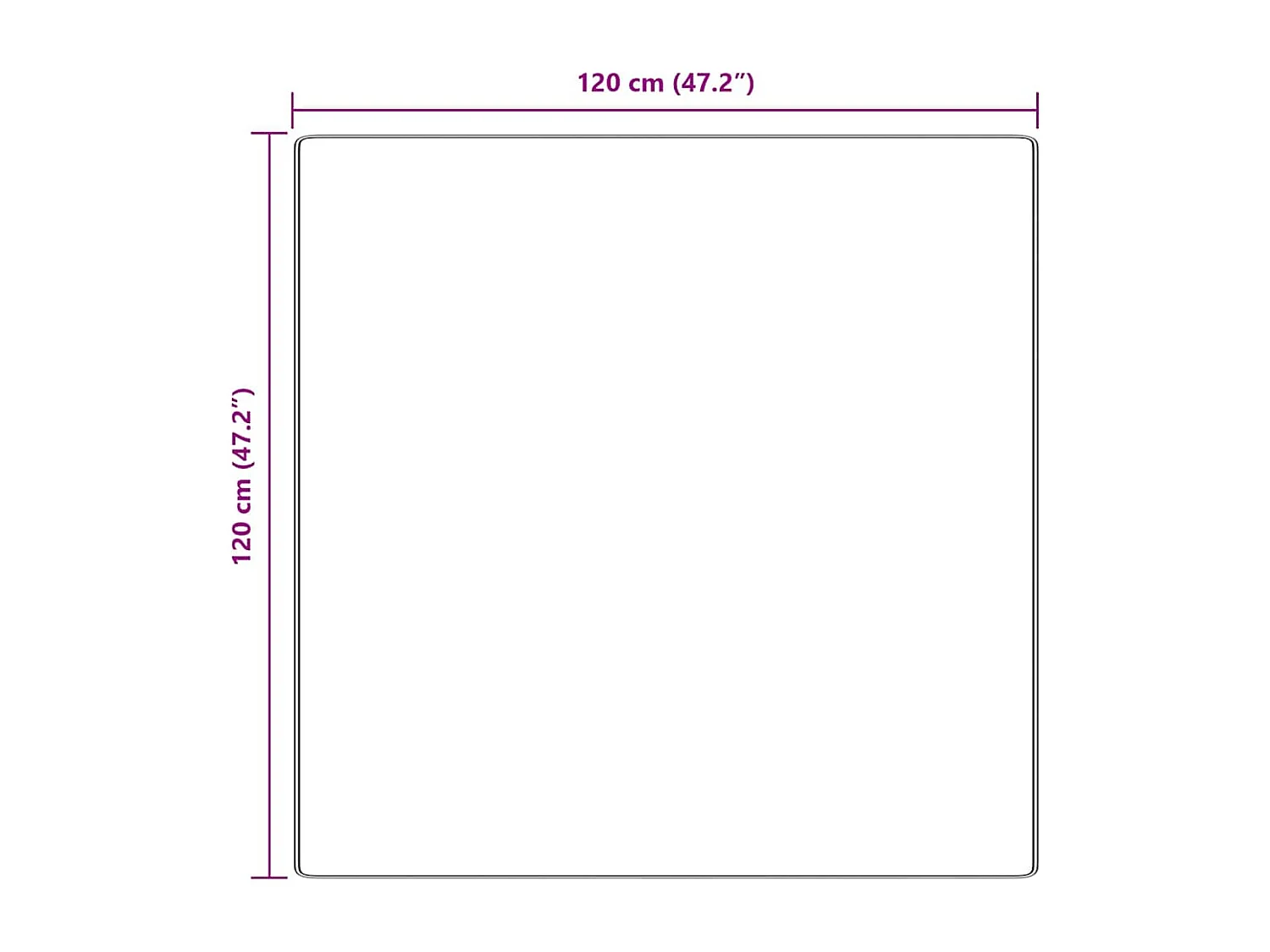 Tapis Marron 120 x 120 cm Polypropylène