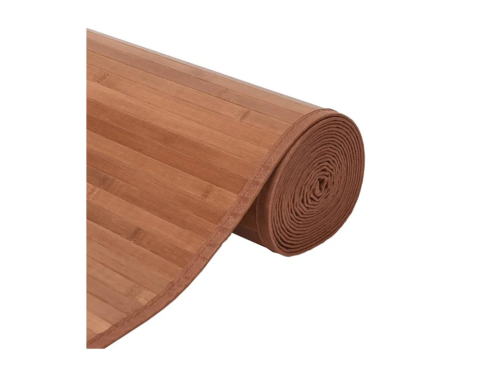 Rechteckiger brauner Teppich 70x1000 cm Bambus