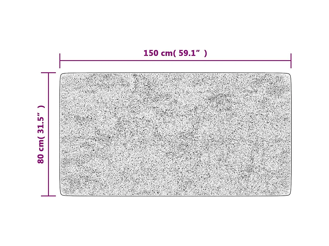 Tapis lavable antidérapant 80x150 cm Beige