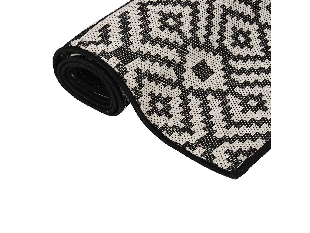 Tappeto da esterno a trama piatta 160x230 cm Righe nere