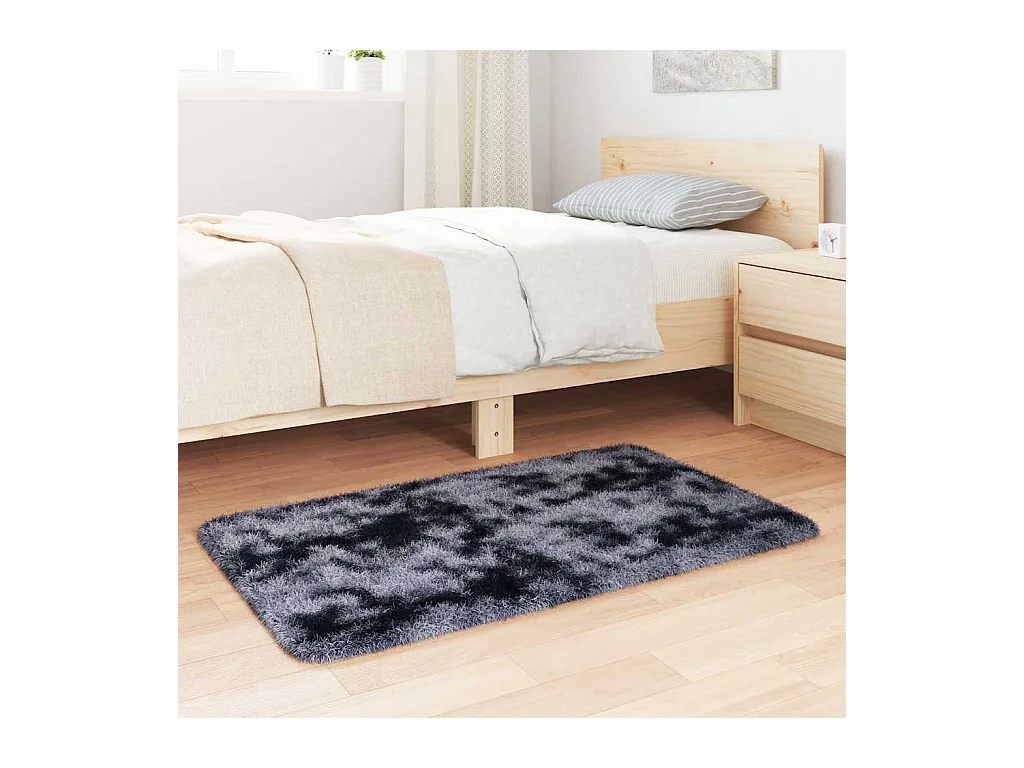 Shaggy vloerkleed met lange pool NAVARRA donkergrijs 60x100 cm