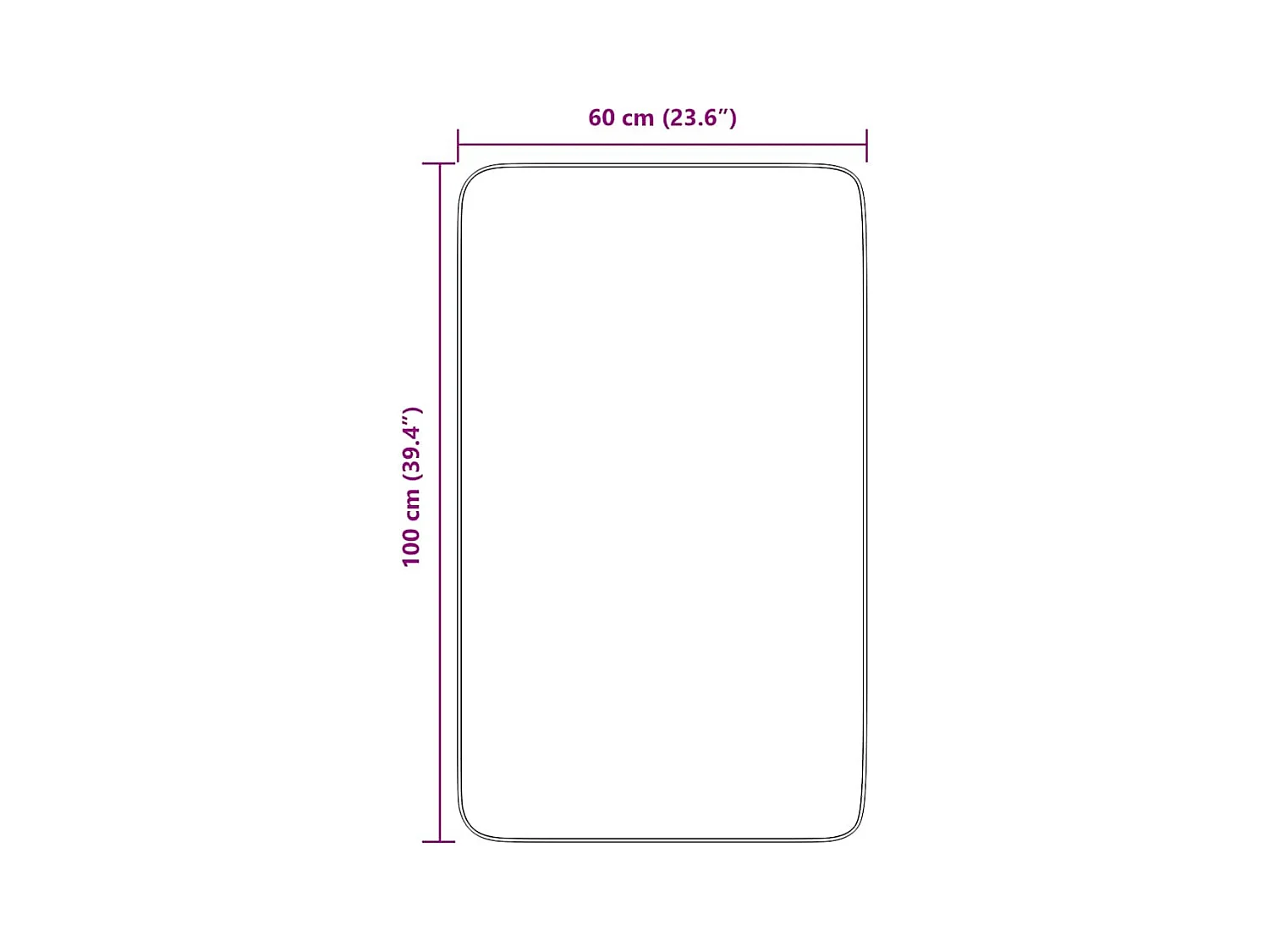 Shaggy vloerkleed met lange pool NAVARRA donkergrijs 60x100 cm