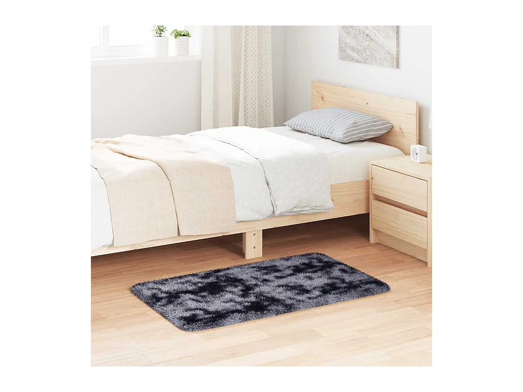 Tapis Shaggy à poils longs NAVARRA gris foncé 60x100 cm