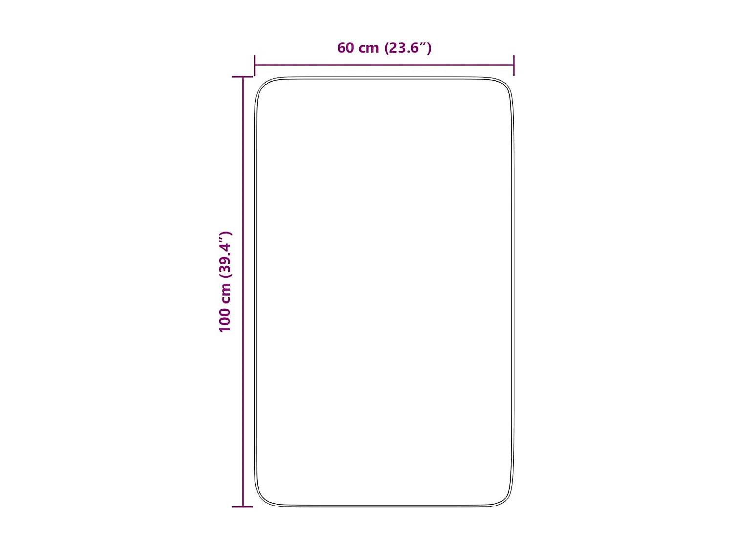 Tapis Shaggy à poils longs NAVARRA gris foncé 60x100 cm