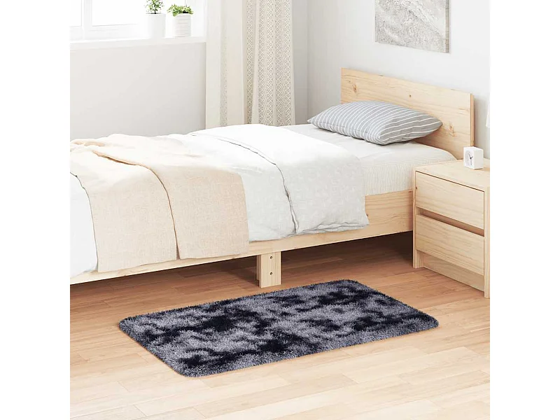 Tapis Shaggy à poils longs NAVARRA gris foncé 60x100 cm