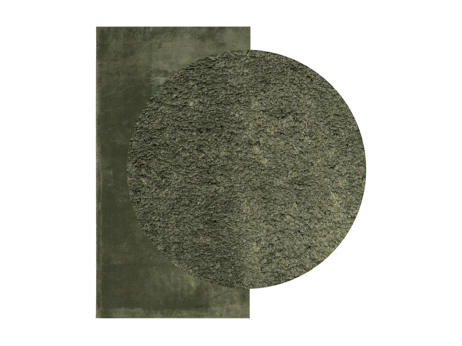 HUARTE zacht en wasbaar laagpolig vloerkleed bosgroen 80x150cm