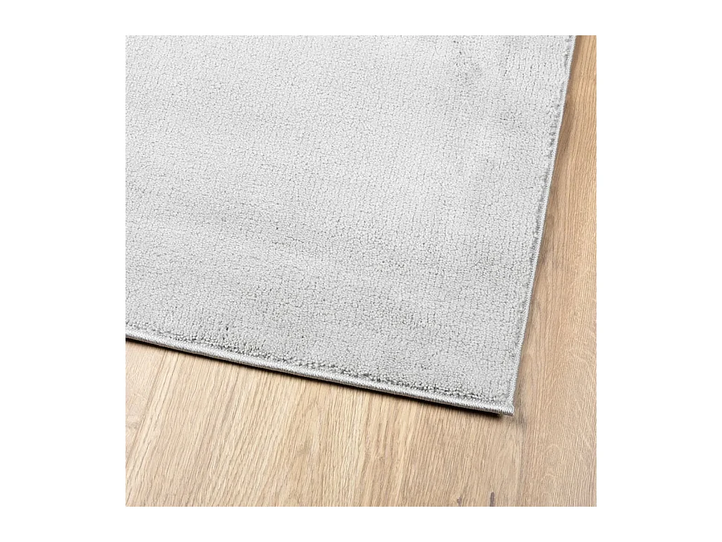 OVIEDO kortpolig vloerkleed grijs 140x200 cm