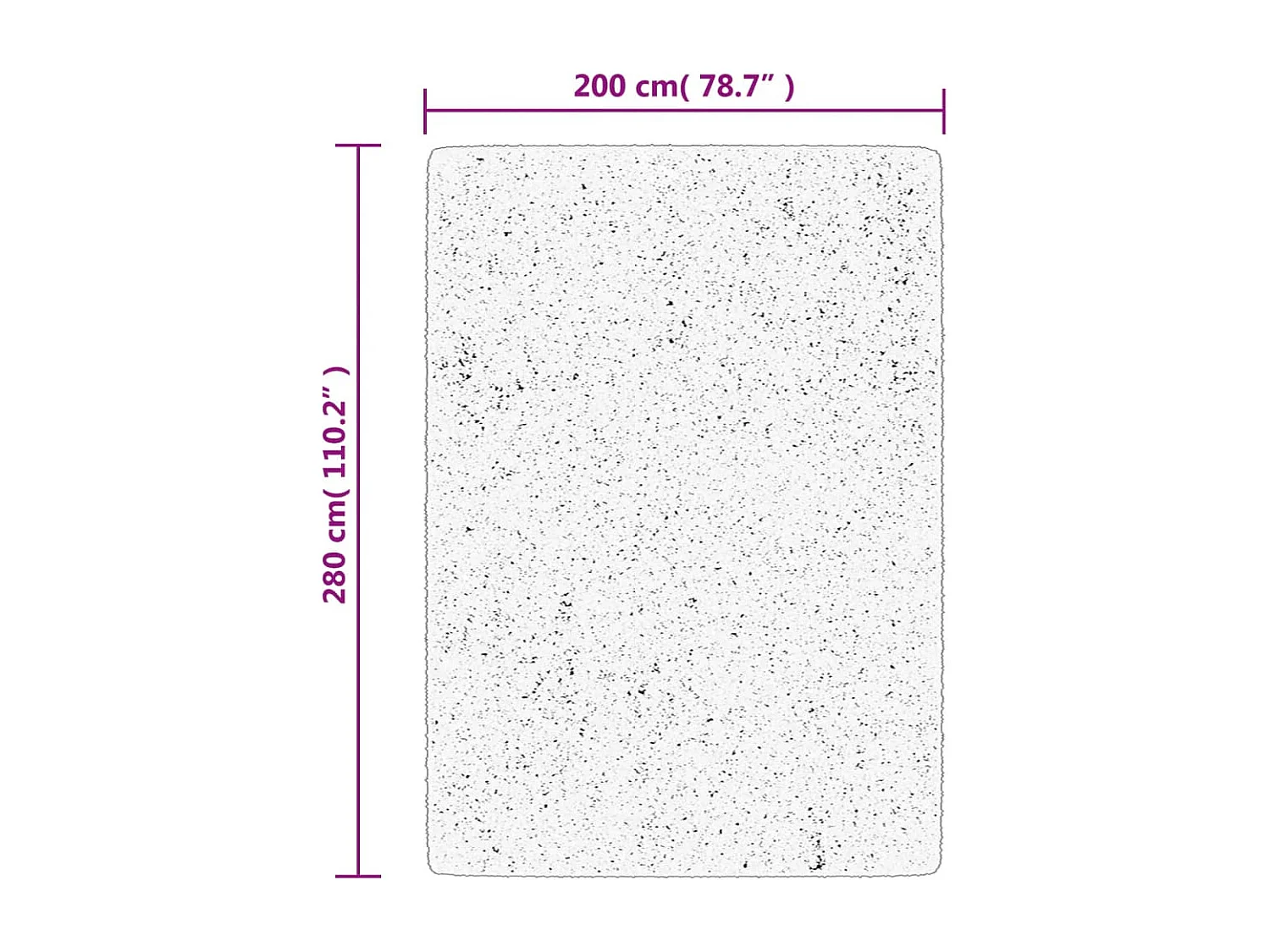 Tappeto ISTAN a pelo lungo, effetto antracite lucido, 200x280 cm