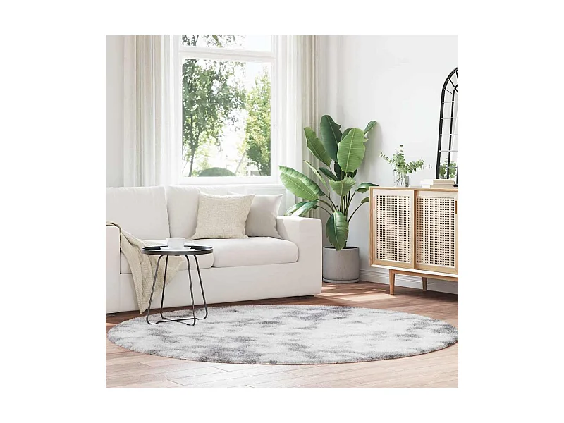 Tapis shaggy à poils longs NAVARRA gris clair 200x200 cm