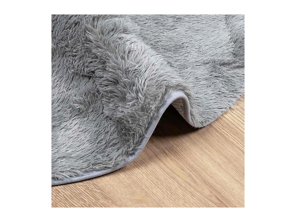 Tappeto shaggy a pelo lungo NAVARRA grigio chiaro 200x200 cm