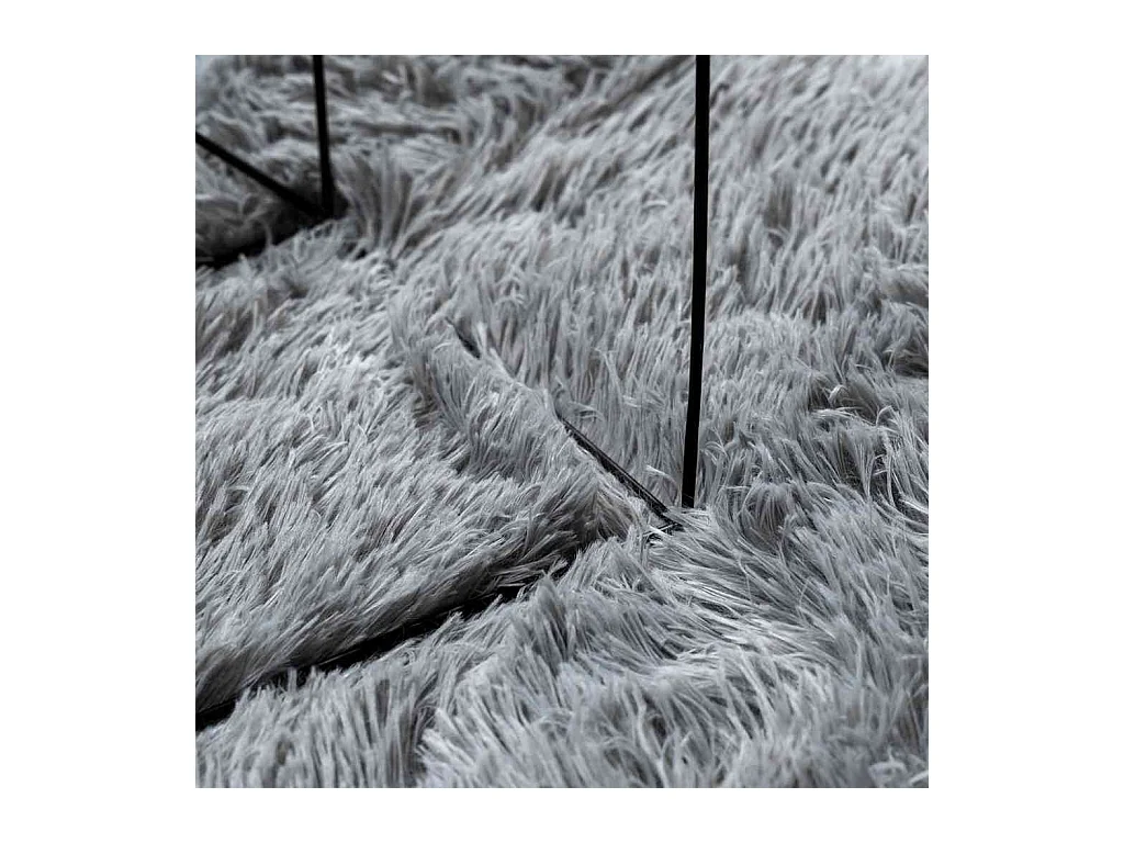 Tappeto shaggy a pelo lungo NAVARRA grigio chiaro 200x200 cm