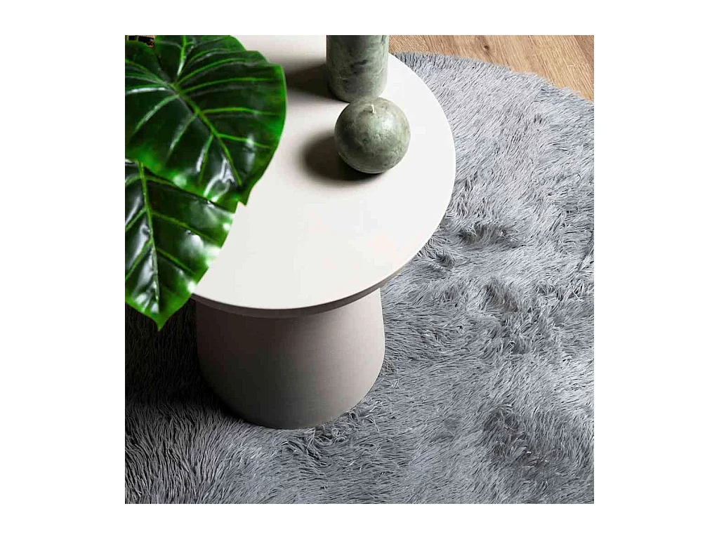 Tappeto shaggy a pelo lungo NAVARRA grigio chiaro 200x200 cm