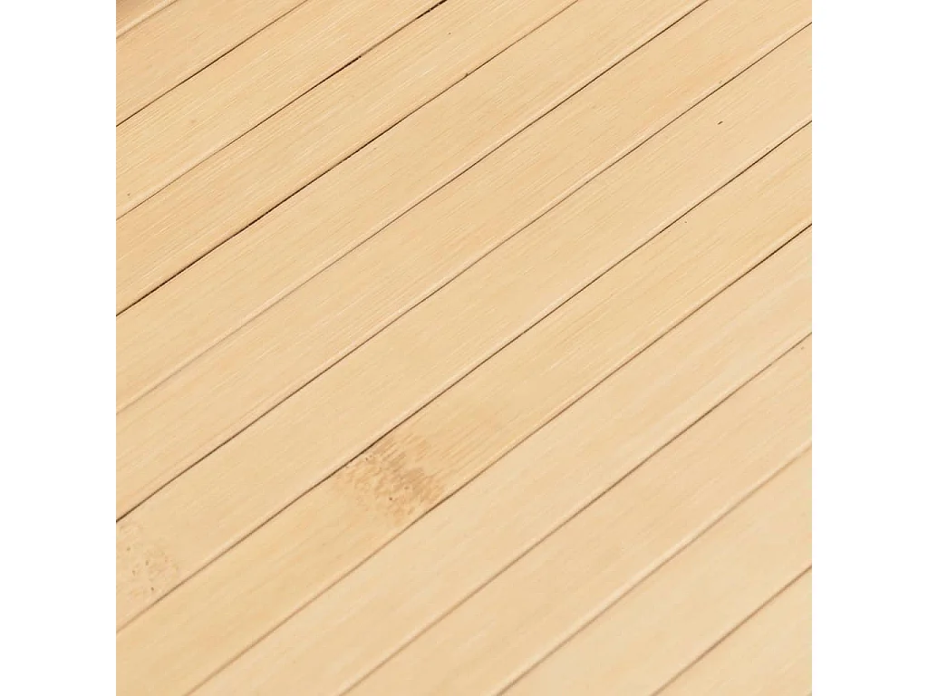 Alfombra rectangular de bambú natural claro 80x100 cm