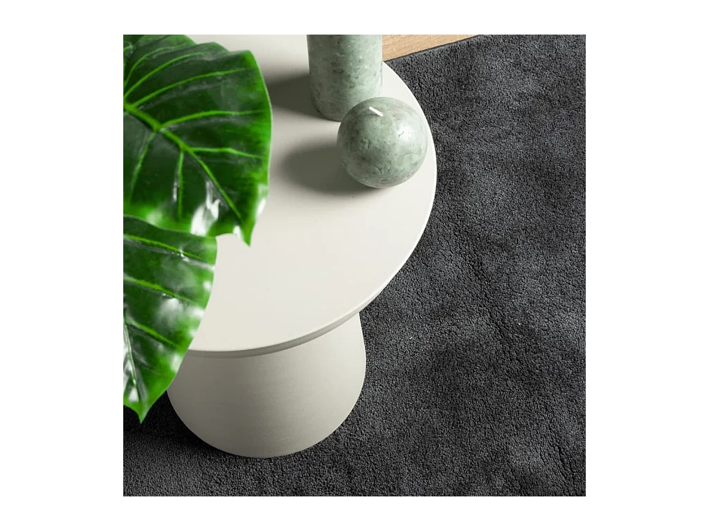 Tapis OVIEDO à poils courts anthracite 120x120 cm