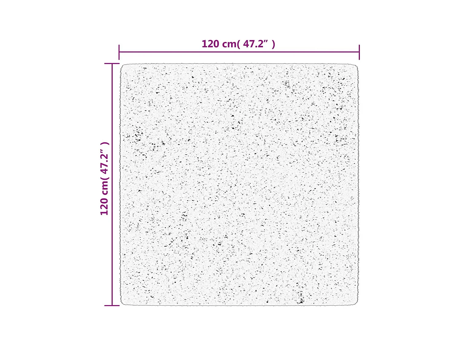 Tapis OVIEDO à poils courts anthracite 120x120 cm