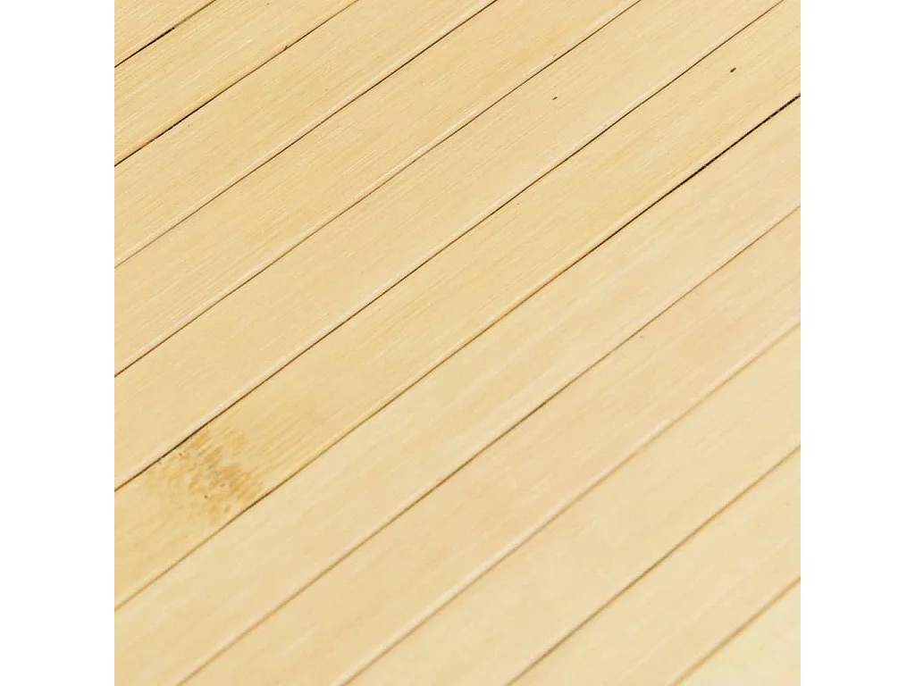 Tapis rectangulaire naturel clair 70x300 cm bambou