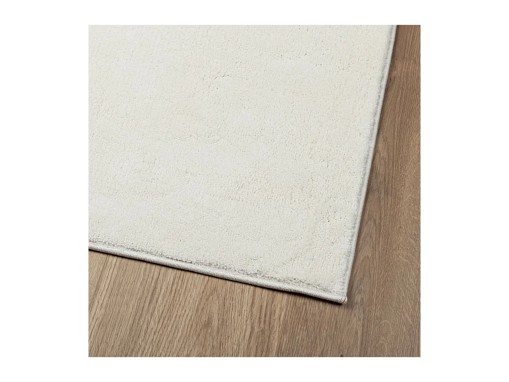 Tapis OVIEDO à poils courts crème 200x200 cm