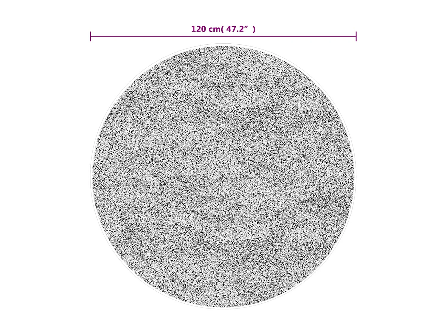 Alfombra lavable negra y dorada Ø 120 cm antideslizante