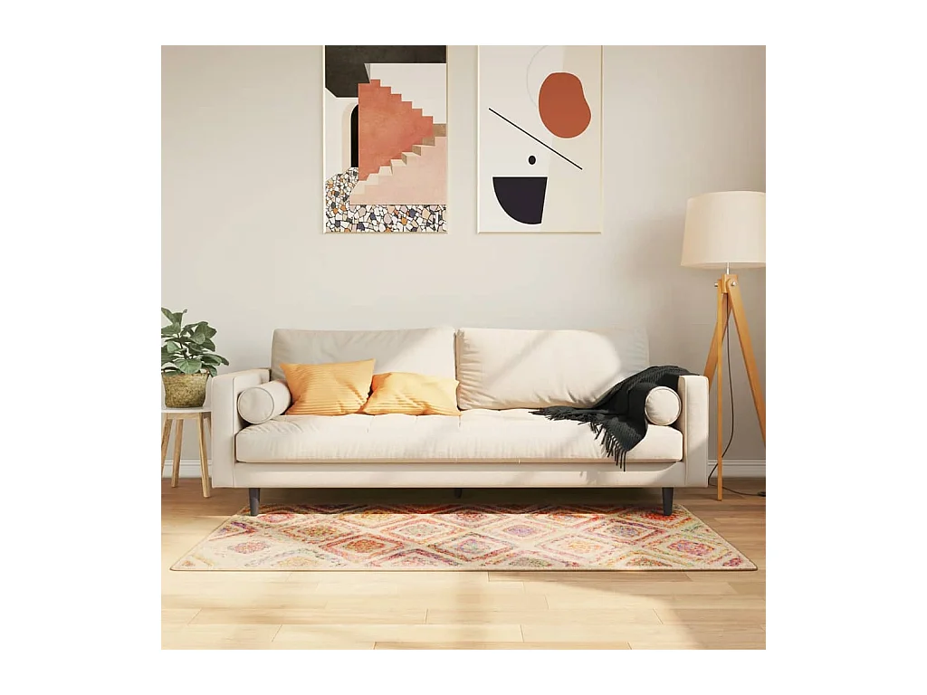 Tapis lavable multicolore 80x150 cm antidérapant