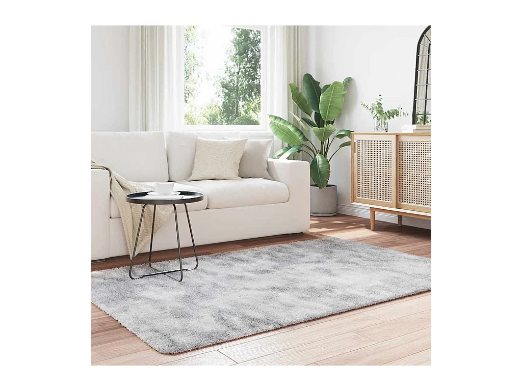 Tappeto NAVARRA Shaggy Grigio Argento 130x200 cm