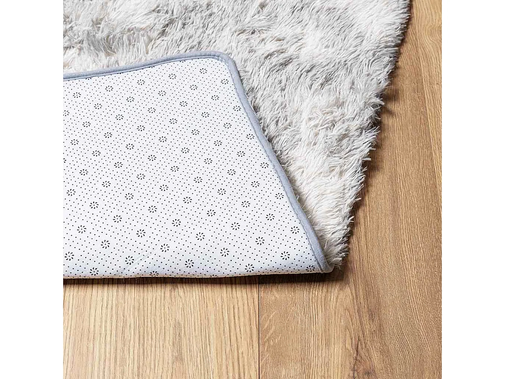 Tapis Shaggy à poils longs NAVARRA gris argenté 130x200 cm