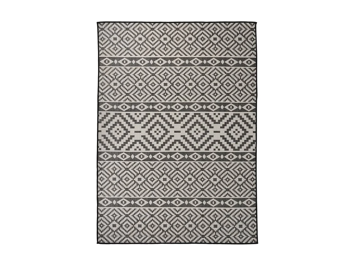 Tappeto da esterno a trama piatta 200x280 cm Righe nere