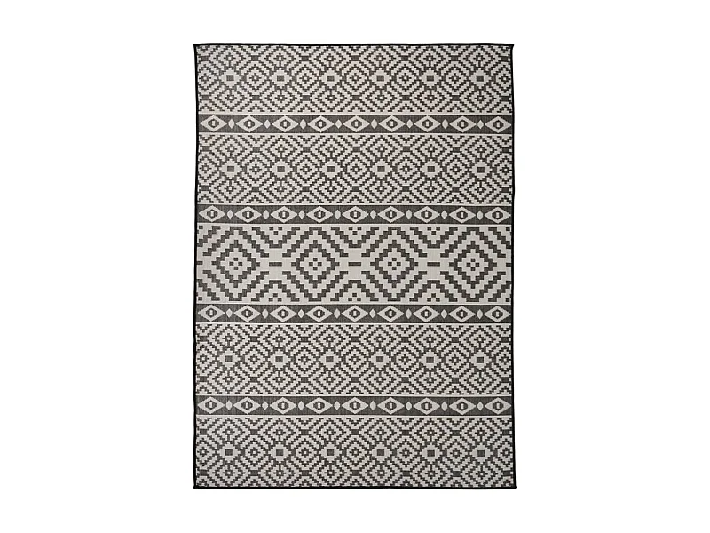 Alfombra de exterior de tejido plano 200x280 cm Rayas negras