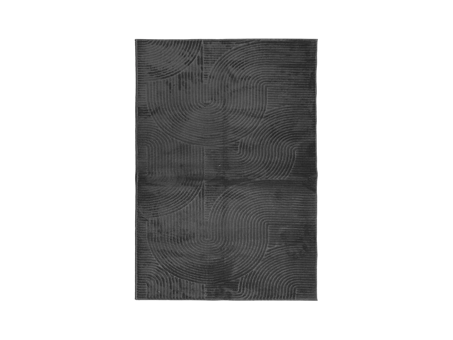 Alfombra IZA de pelo corto de estilo escandinavo en color antracita 120x170 cm