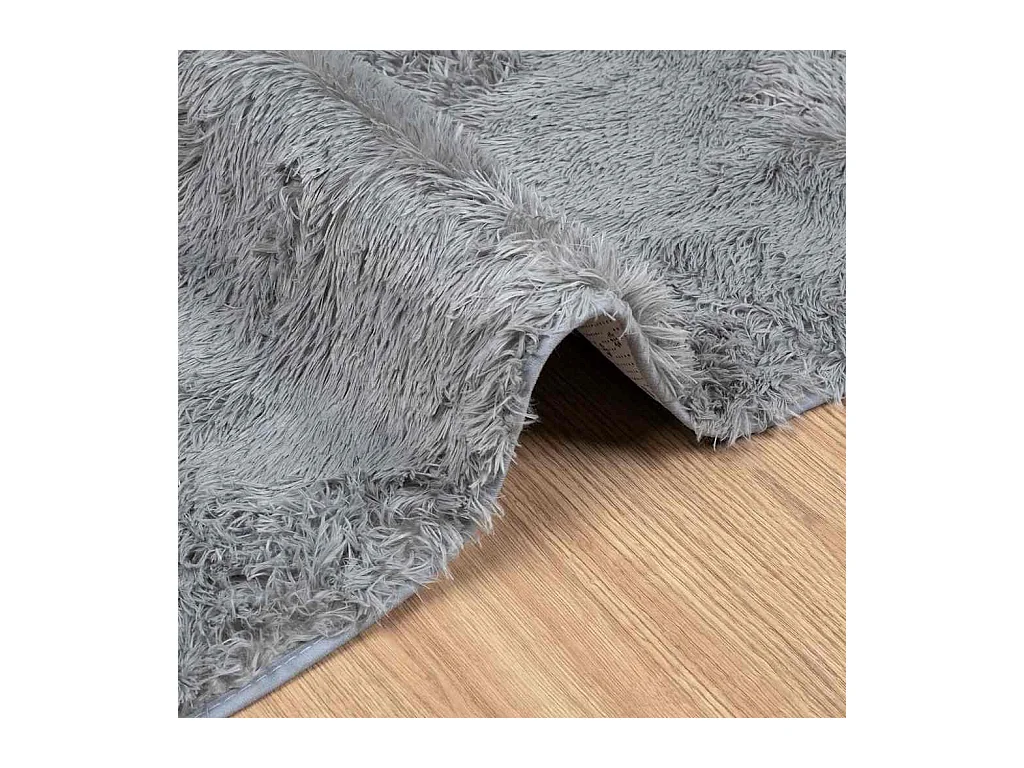 Alfombra de pelo largo NAVARRA gris claro 200x290 cm