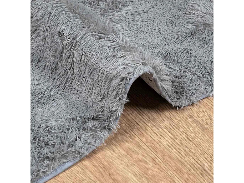 Tapis shaggy à poils longs NAVARRA gris clair 200x290 cm